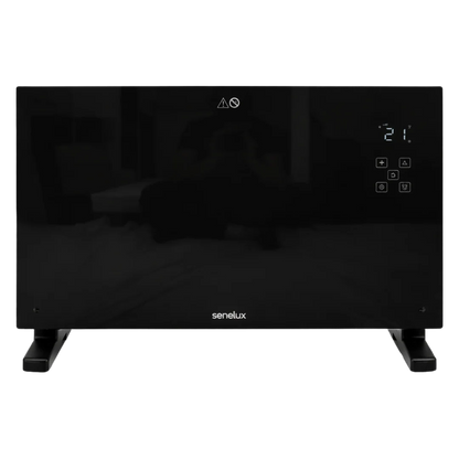 Black Glass Panel Heater with Wifi Controls